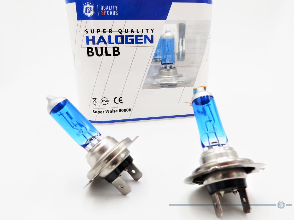 H7 55w Xenon White Headlight Bulbs Super 6500k Lamp Light Effect