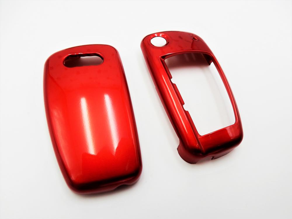 Rigid Schlüssel Fernbedienung Schutz Hülle Rot metallic für Audi A1 (8X)  Gehäuse aus Thermischer Abs