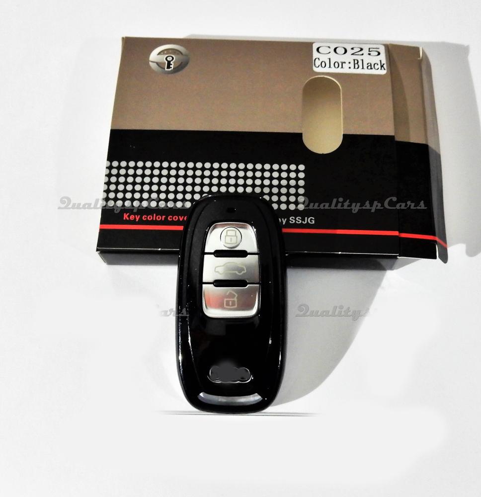 Rigid Schlüssel Fernbedienung Schutz Hülle metallisch WEISS für Audi A6  (C7) Gehäuse aus Thermischer Abs