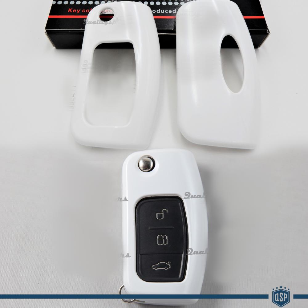 Rigid Schlüssel Fernbedienung Schutz Hülle Weiße für Ford Fiesta VI Gehäuse  aus Thermischer Abs