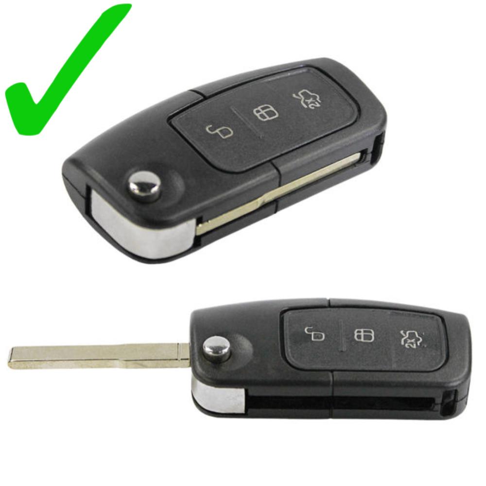 Rigid Schlüssel Fernbedienung Schutz Hülle Weiße für Ford Fiesta VI Gehäuse  aus Thermischer Abs