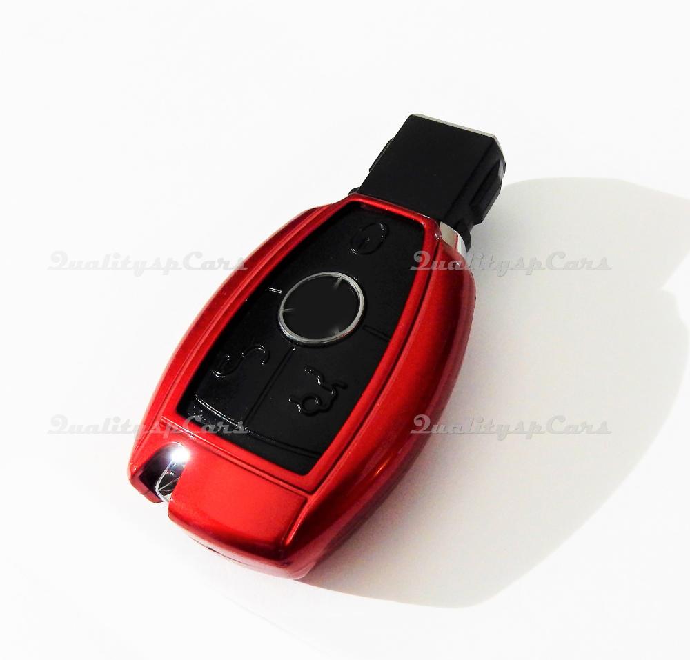 Red Hard Remote Key Cover for MERCEDES CLK CLASS (W209) PROTECTOR Shell Case  in Thermal Abs