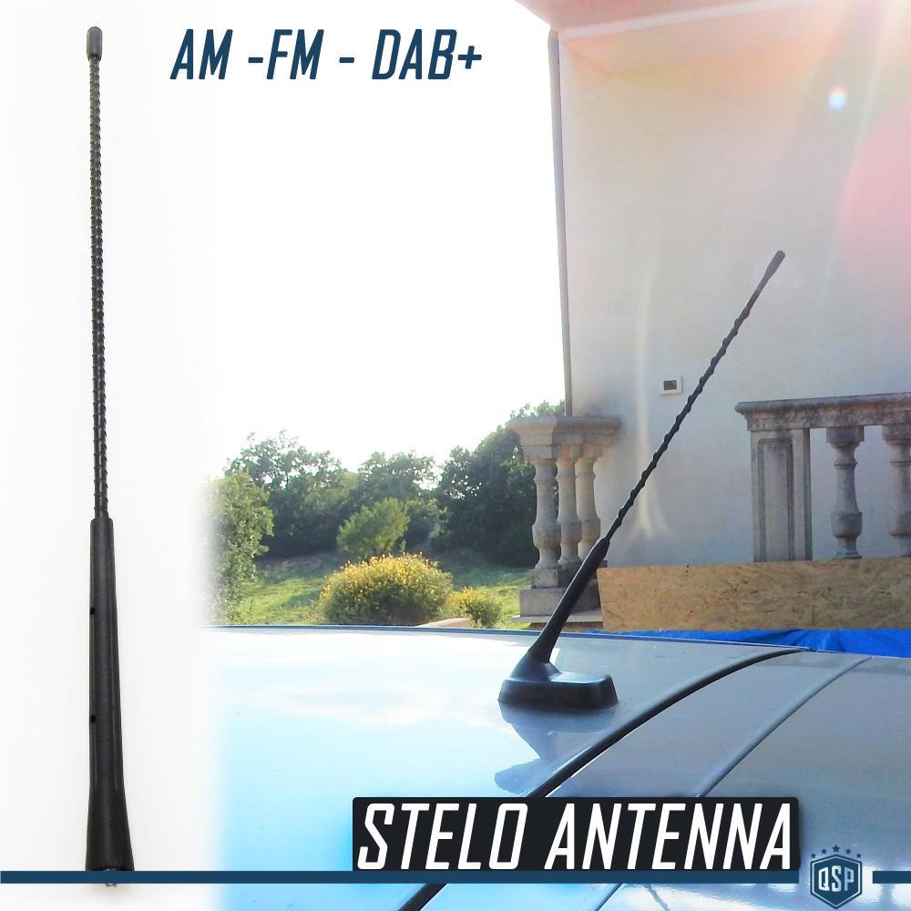 Antenne de Remplacement Voiture 41CM à vis Abs Compatible avec filetage  entre 5 / 6mm, Vrai Réception Radio AM-FM-DAB