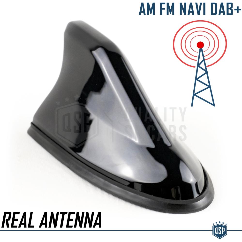 Schwarze Autoantenne HAIFISCHFLOSSE Antenne-Universal | Echter  AM-FM-DAB+-Empfang