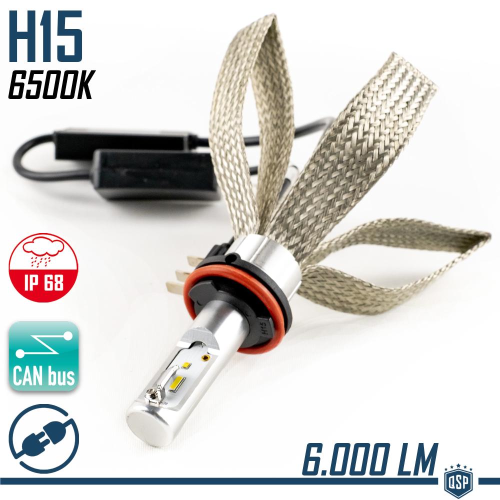 H15 LED Kit Plug & Play | LED Umwandlung TAGFAHRLICHT DRL + FERNLICHT |  6500K Weißes Eis 8000LM | CANbus