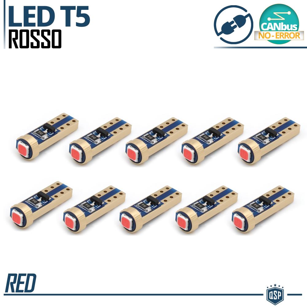 10 LED T5 Birnen Rot Tachobeleuchtung, Armaturenbeleuchtung