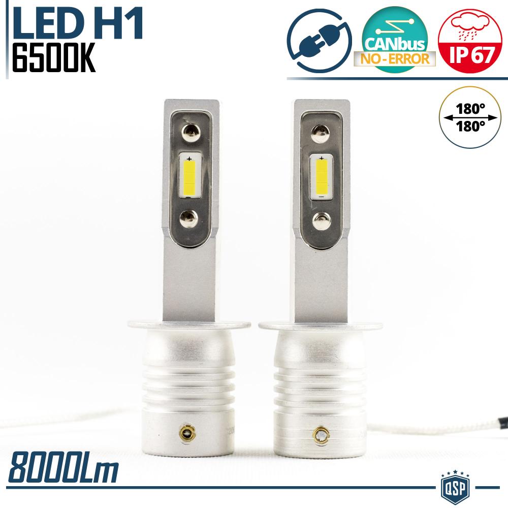 LED H1 Kit Fog Lights, Powerful White Ice 6500K 8000LM