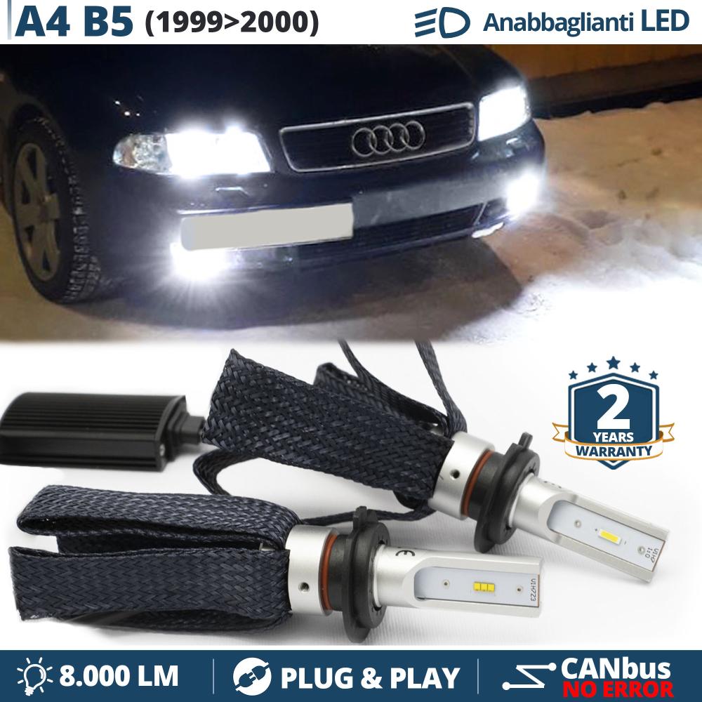 Headlight Kit set 2x H7 6500K Bulbs PURE WHITE 501 AUDI A4 1999