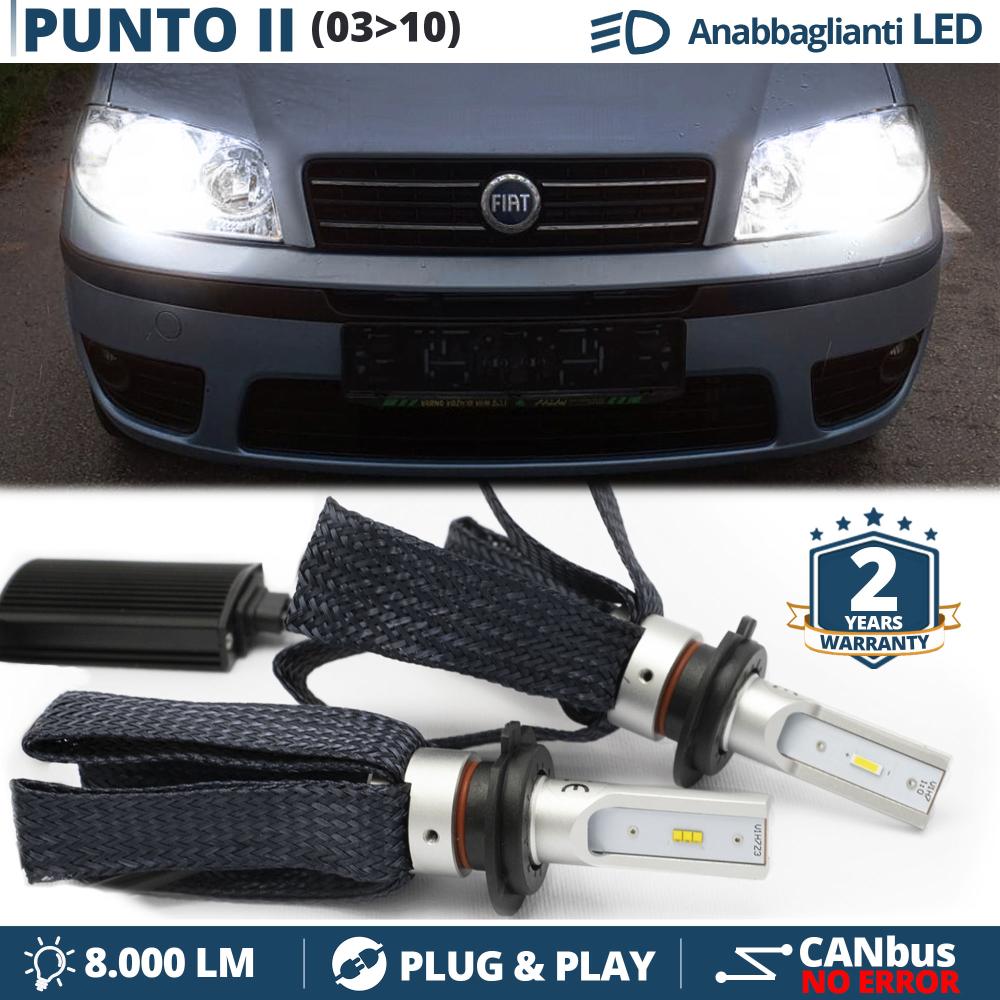 Kit LED H7 pour Fiat Punto 2 188 Phase 2 Feux de Croisement CANbus
