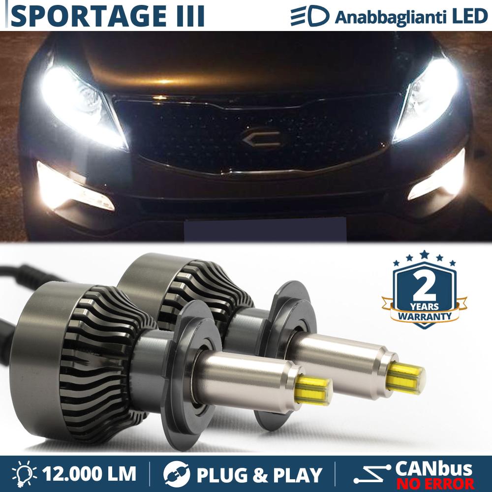 Kit Lampade LED H7 per Kia Sportage 3 Anabbaglianti LENTICOLARI CANbus