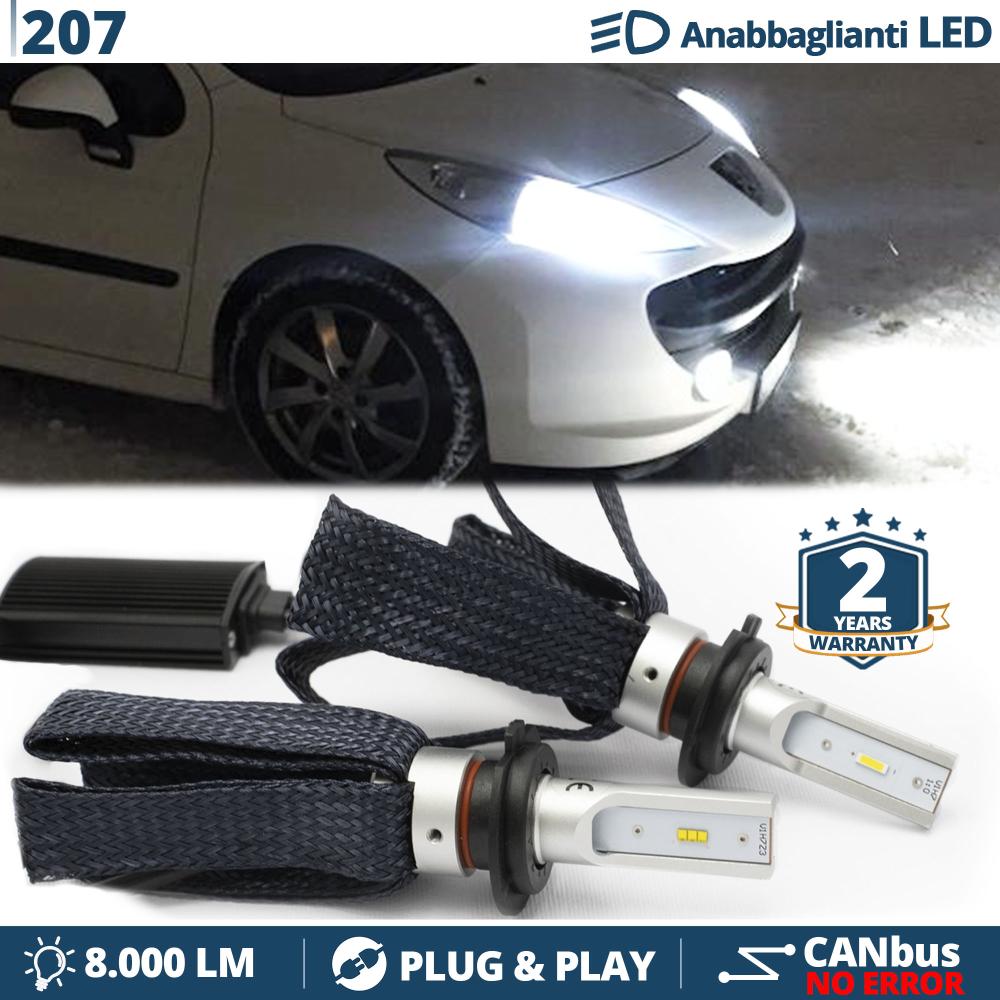 H7 LED Kit für Peugeot 207 Abblendlicht CANbus Birnen