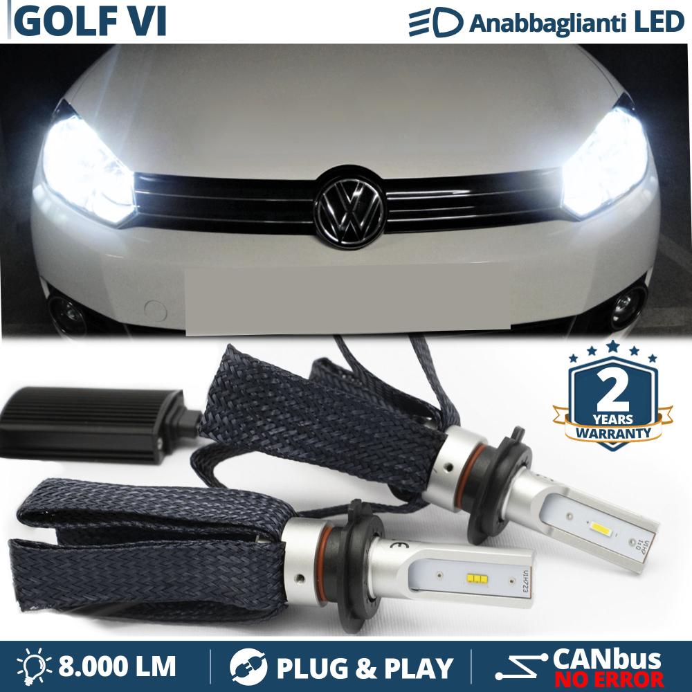 H7 LED Kit für Volkswagen GOLF 6 Abblendlicht CANbus Birnen | 6500K Weißes  Eis 8000LM
