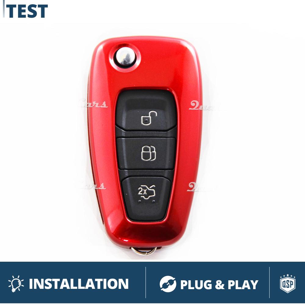 Rigid Schlüssel Fernbedienung Schutz Hülle Metallisch Rot für Ford FOCUS 3