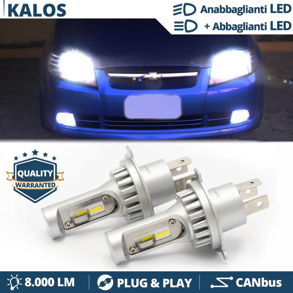 Chevrolet Kalos 8smd LED libre de error Canbus lado haz de luz bombillas Par actualización 