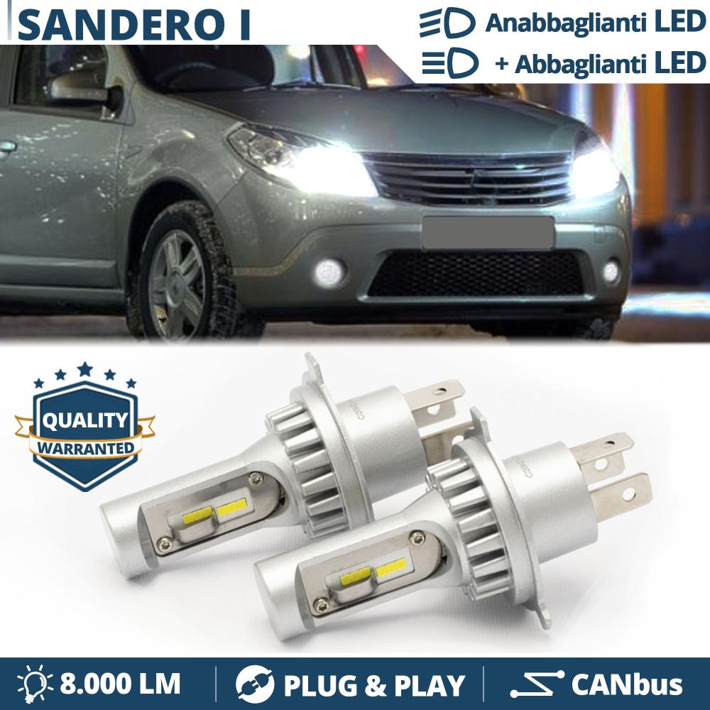 H4 Led Kit für Dacia SANDERO I, STEPWAY Abblendlicht + Fernlicht 6500K