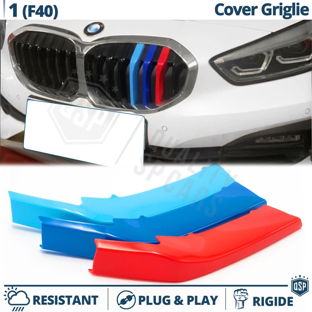 3x Grille Cover Stripes for Bmw 1 Series F40 WITH 7 vertical grills in M  Sport Colors in Rigid ABS