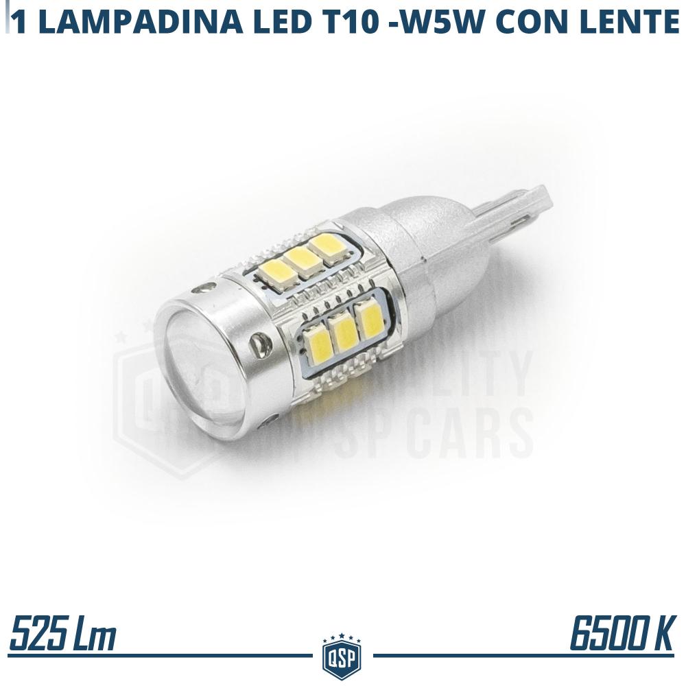 1 LED Birne T10 W5W Canbus mit Linse, 360° Licht Weiß Eis 6500K