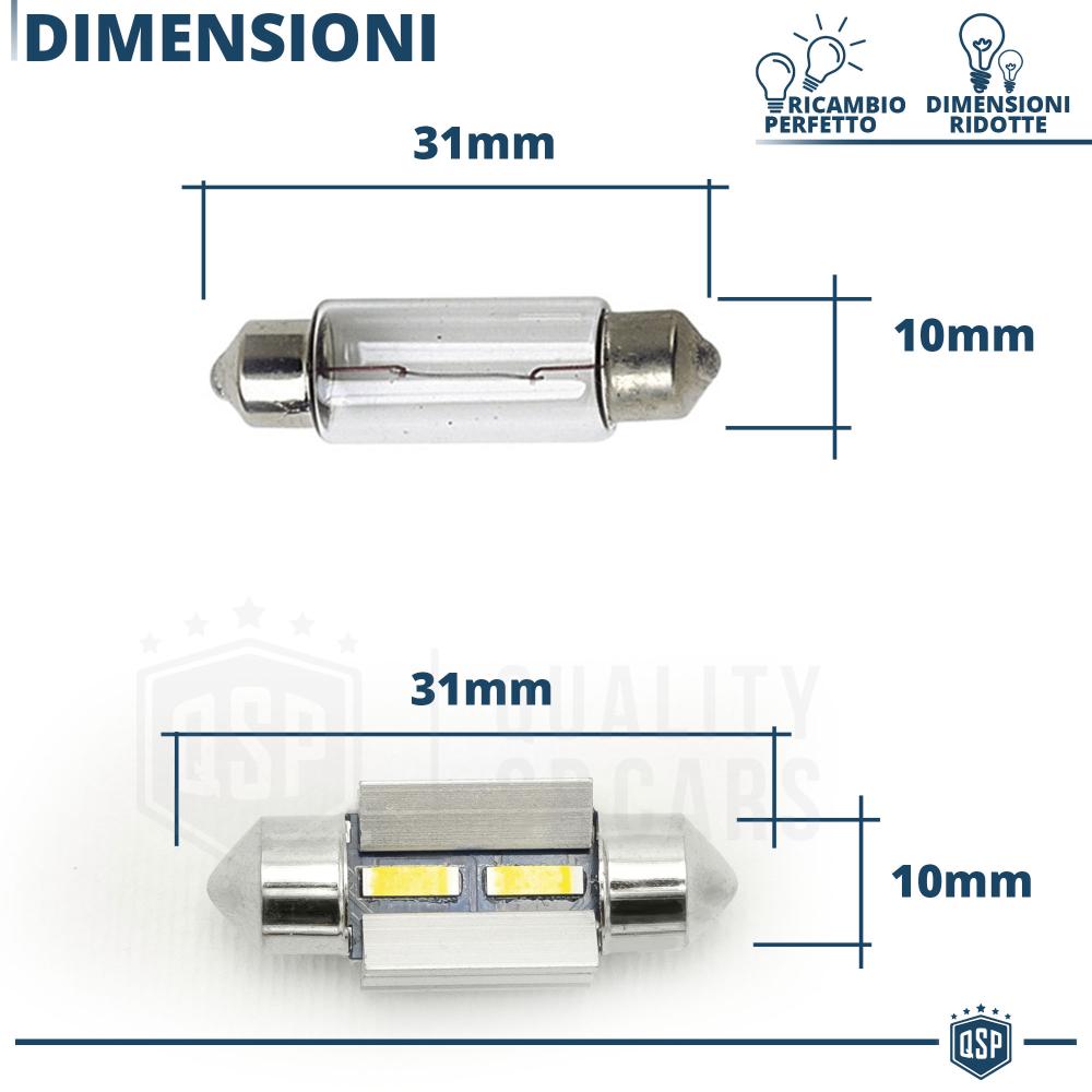 1 LED Bulb Festoon 42-44 mm C5W Courtesy and License Plate Lights