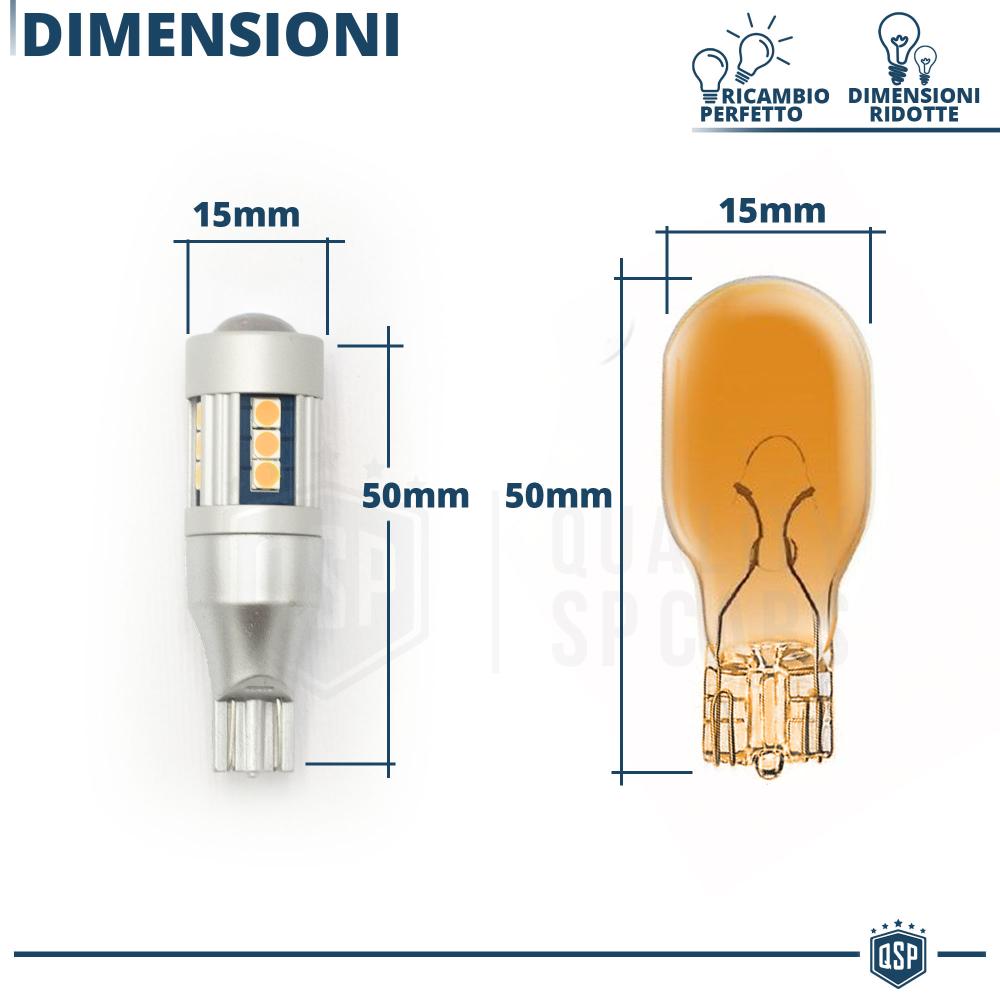 2x Ampoules LED T15 W16W CANbus  Clignotants Lumière Orange 360