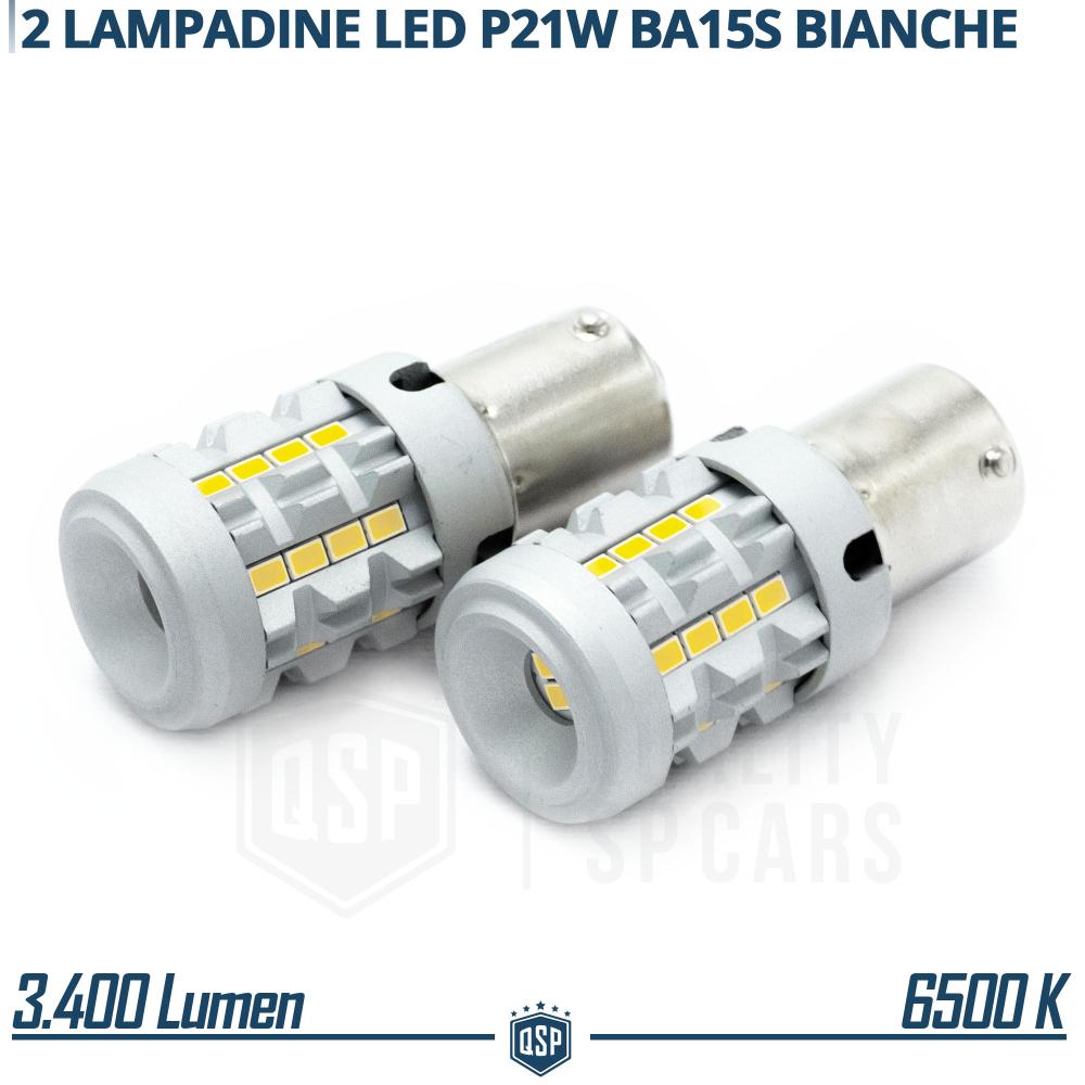 2 LED Birnen P21W - BA15S CANbus  Weiß Eis Licht 6500K 3400 LM