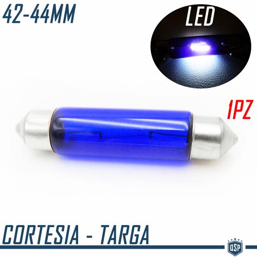 1 Lampadina LED Siluro 42MM - 44MM C5W per Luci di Cortesia o Targa Auto | Luce Bianco GHIACCIO 6500K