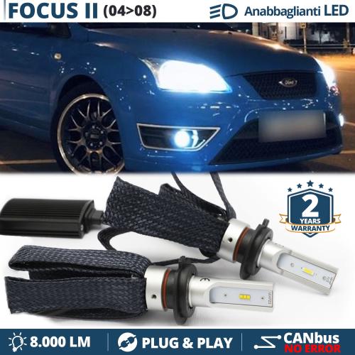 organize Healthy heal H7 LED Kit for Ford Focus mk2 Low Beam CANbus Bulbs | 6500K Cool White  8000LM