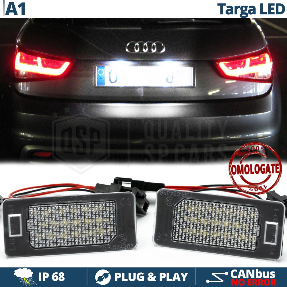 2 Kennzeichen Beleuch LED Lampe für AUDI A1 (10-14), 100% CANbus, 18 LED  6.500K Weißes Eis