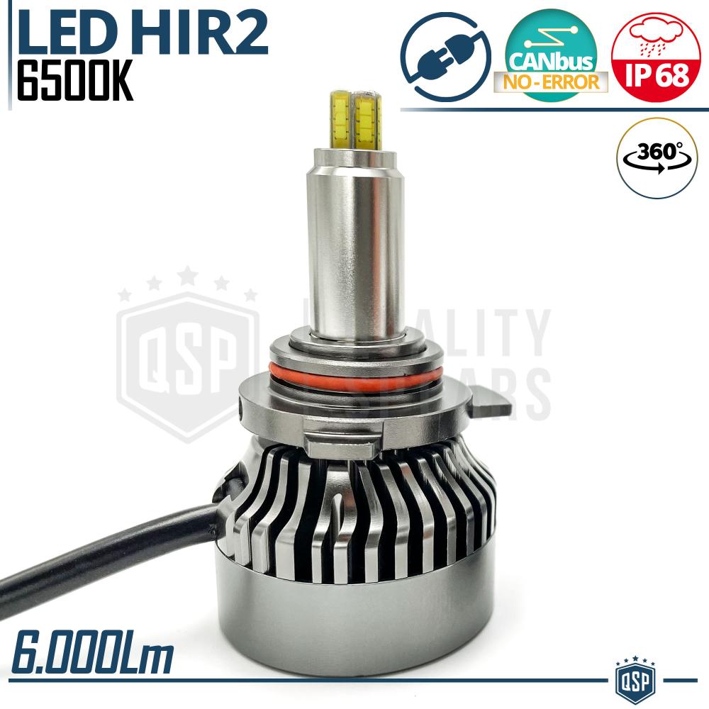 1 Ampoule LED HIR2 CANbus, Lumière Blanche Puissante 6000LM, Conversion  de HALOGÈNE HIR2 à LED