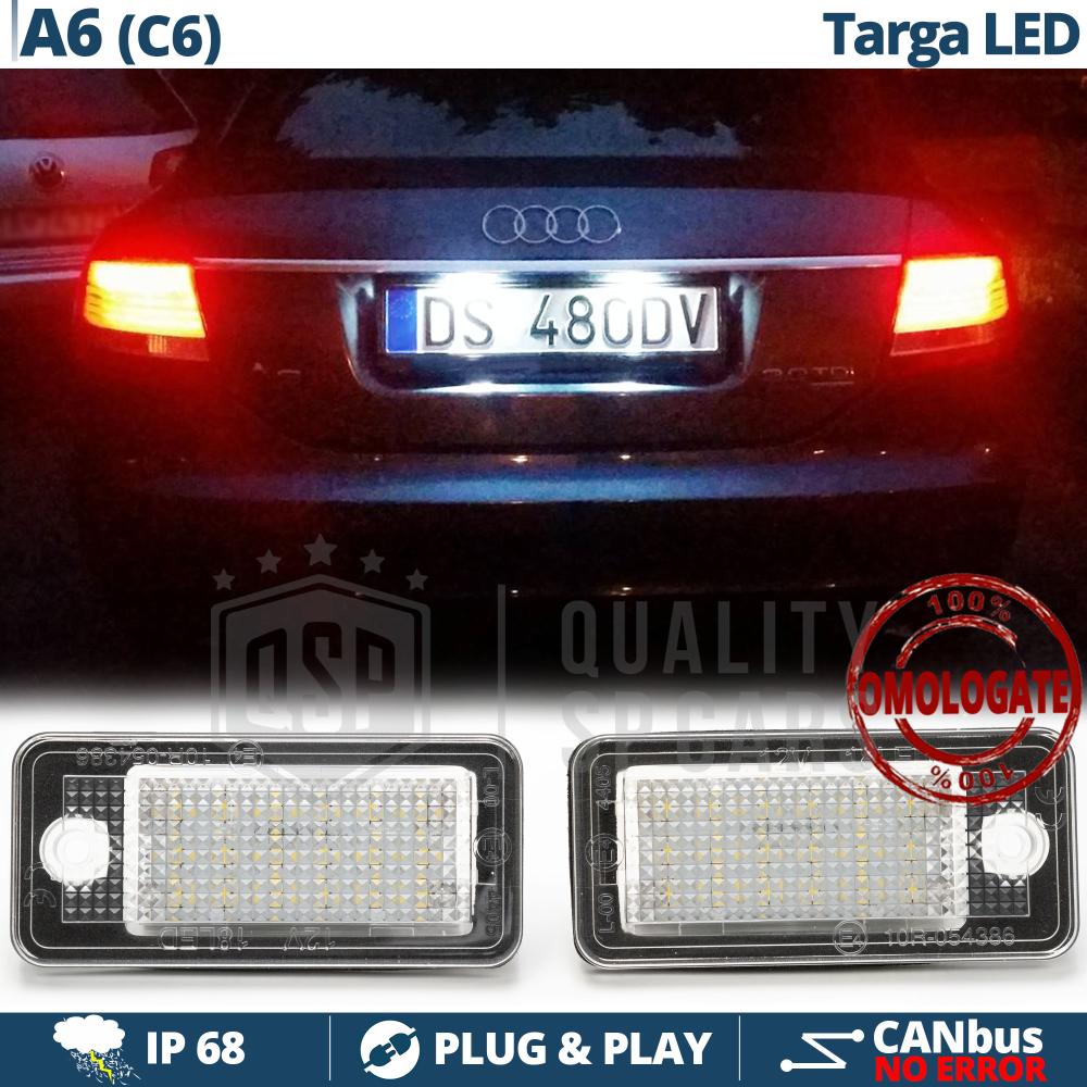 2 Kennzeichenbeleuchtung Led Für Audi A6 C6, Canbus 6.500K Weiße Eis, Plug  & Play