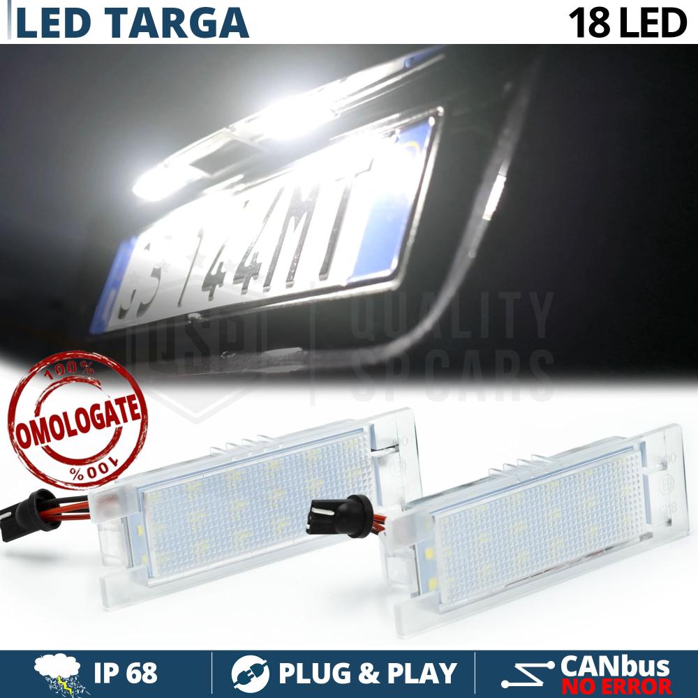2 ampoules à LED pour l'éclairage plaque Fiat Tipo