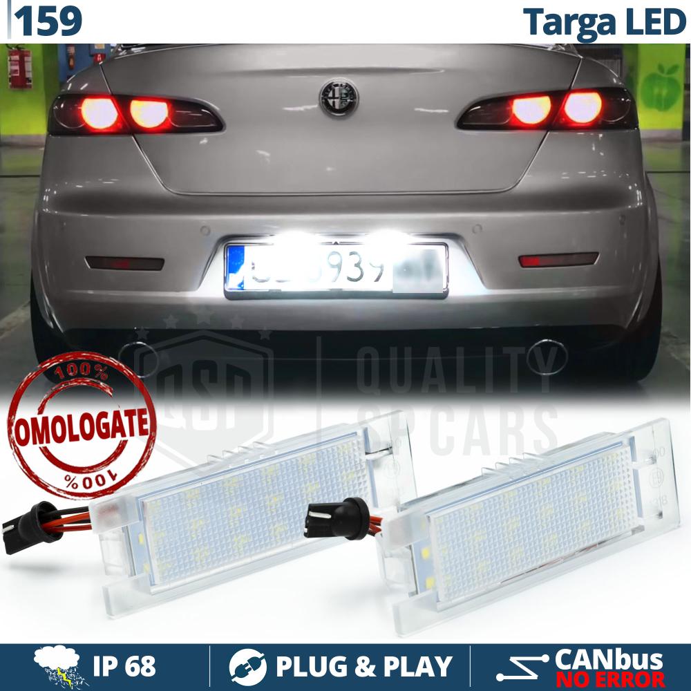 Luci Targa LED per Alfa Romeo 159 (05-11), Placchette Complete CANbus NO  Errori
