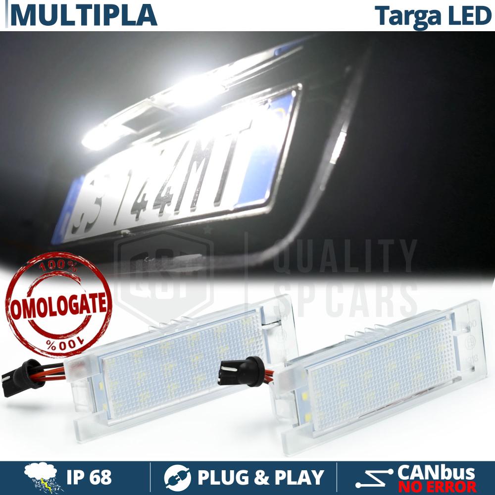 Pack d'ampoules LED plaque d'immatriculation pour FIAT MULTIPLA (186)