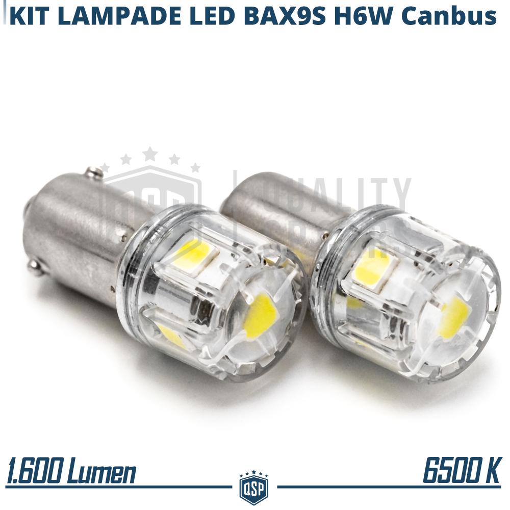 2x LED Birnen BAX9S H6W Canbus, Standlicht Weiß Eis 6500K
