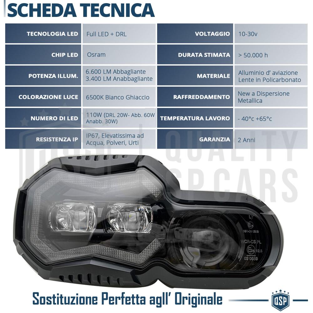 Set: LED Scheinwerfer kompatibel mit BMW F 800 GS / Adventure 08-18  Hauptscheinwerfer mit ECE Lumitecs QL2 + Motorrad Abdeckplane BMW F 800 GS  / Adventure Tourtecs XL schwarz ✓ Jetzt Bestellen!