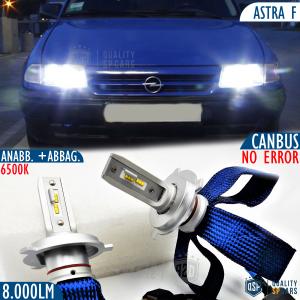 Kit LED H4 para OPEL ASTRA F Luces de Cruce + Carretera | 6500K 8000LM CANbus