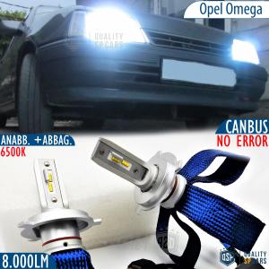 Lampade LED H4 per OPEL OMEGA A Anabbaglianti + Abbaglianti CANbus | 6500K Bianco Ghiaccio