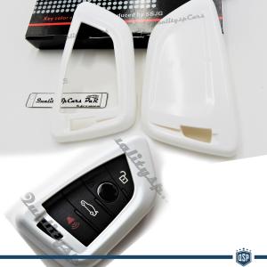 Cover Rigida Bianco, Guscio per Chiave Bmw X4 (G02), Copertura Protezione Telecomando in ABS Termico