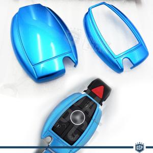 Blue Hard Remote Key Cover for Mercedes GLC Class PROTECTOR Shell Case in Thermal Abs