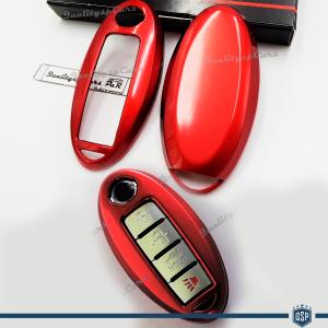 Red Hard Remote Key Cover for Nissan GT-R (R35) PROTECTOR Shell Case in Thermal Abs