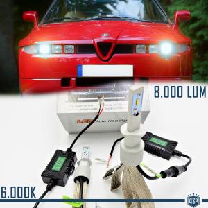 Full Led H1 Kit for Alfa Romeo RZ-SZ (89-93) Low Beam | Canbus ERROR FREE | Headlight 6500K 8000LM Ice White Professional