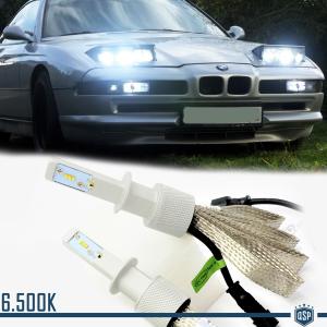 KIT FULL LED HEADLIGHT H1 FOR BMW 8 SERIES E31 LOWBEAM CANBUS 6500K 8000LM WHITE ICE