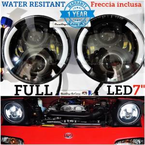 X2 Full LED 7" Inches Headlights 6500K for MAZDA MX-5 1 (NA) HEADLIGHT Parking Lights - Low Beam - High Beam - Angel Eyes - Turn Light