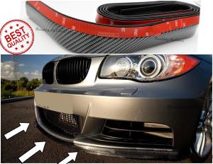 SPOILER Alerón Adhesivo PARA BMW Serie 1-2-i3, efecto FIBRA de CARBONO LABIO parachoques LIP o Faldones Laterales en EPDM flexible