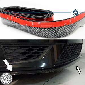 Adhesive SPOILER COMPATIBLE WITH HYUNDAI, Bumper Lip or Side Skirt in CARBON FIBER EFFECT EPDM flexible