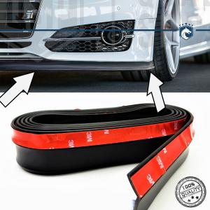 Adhesive SPOILER Compatible With KIA, Bumper Lip or Side Skirt in BLACK EPDM flexible