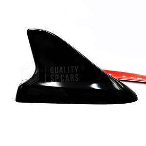 ANTENNA FINTA PINNA di SQUALO Shark Adesiva Compatibile con SSANGYONG Nera Estetica Sport in Resina di ABS