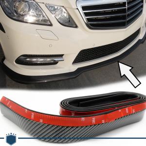 Adhesive Spoiler for Mercedes E Class W212, Bumper Lip or Side Skirt Black Carbon Fiber Flexible