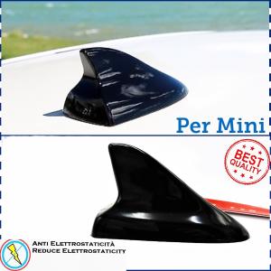 Falsa Antena Adhesiva de Coche Aleta de Tiburón Compatible con MINI Estética Sport de Resina ABS negro