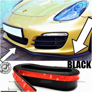 Adhesive SPOILER compatible with PORSCHE, Bumper Lip or Side Skirt in BLACK EPDM flexible