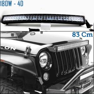 1 Curved Led Light Bar 6000K for Jeep Wrangler Off-Road 83 CM Adjustable Spot Light